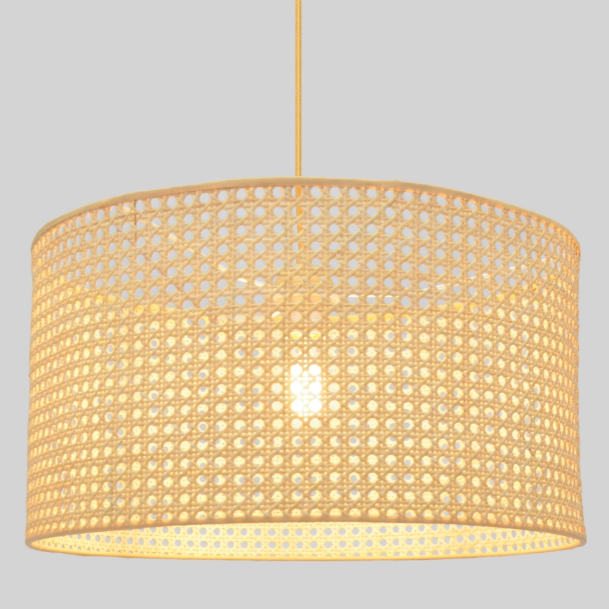 Hängeleuchte an Schnur ALBA 1xE27/15W/230V d 45 cm Rattan