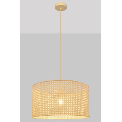 Hängeleuchte an Schnur ALBA 1xE27/15W/230V d 45 cm Rattan