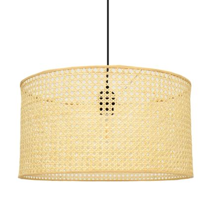 Hängeleuchte an Schnur ALBA 3xE27/15W/230V Rattan/schwarz