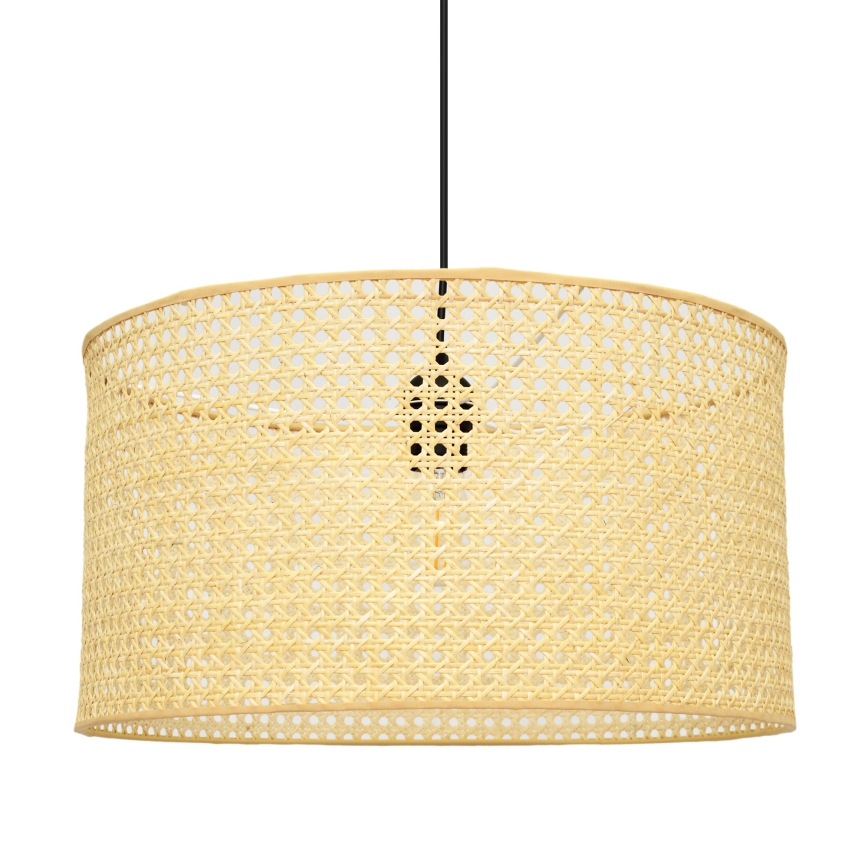 Hängeleuchte an Schnur ALBA 3xE27/15W/230V Rattan/schwarz