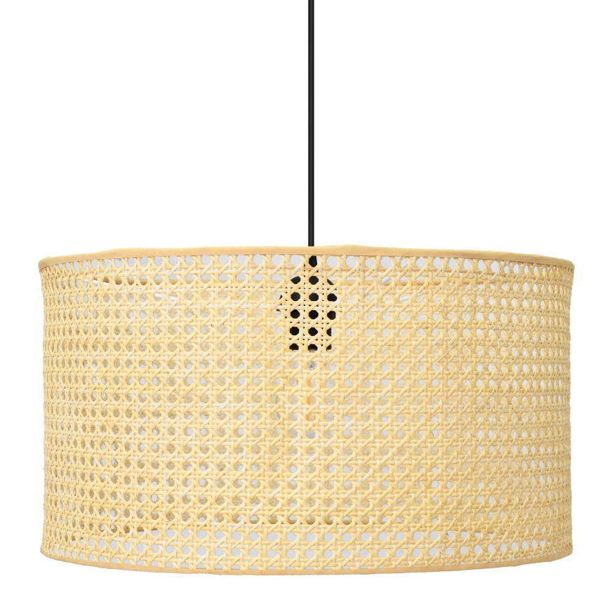 Hängeleuchte an Schnur ALBA 3xE27/15W/230V Rattan/schwarz