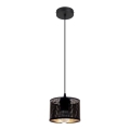Hängeleuchte an Schnur ALDO 1xE27/60W/230V d 15 cm schwarz