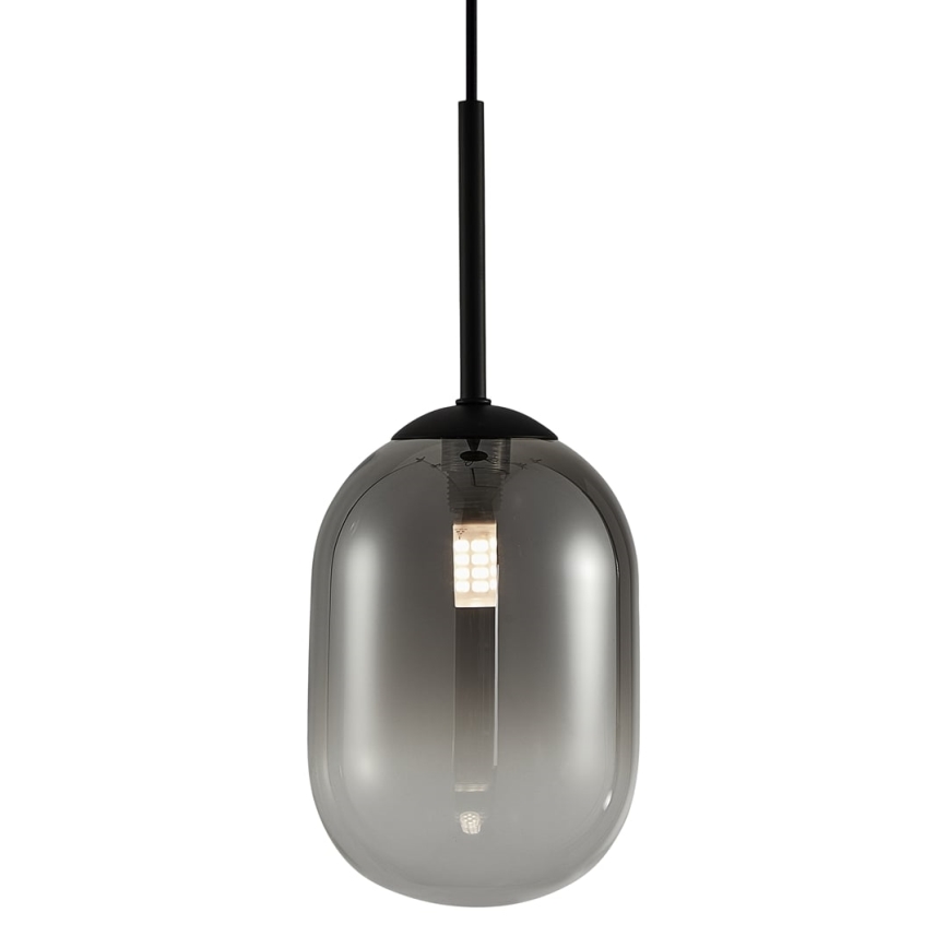 Hängeleuchte an Schnur ALIAS 1xG9/8W/230V d 12 cm schwarz/grau