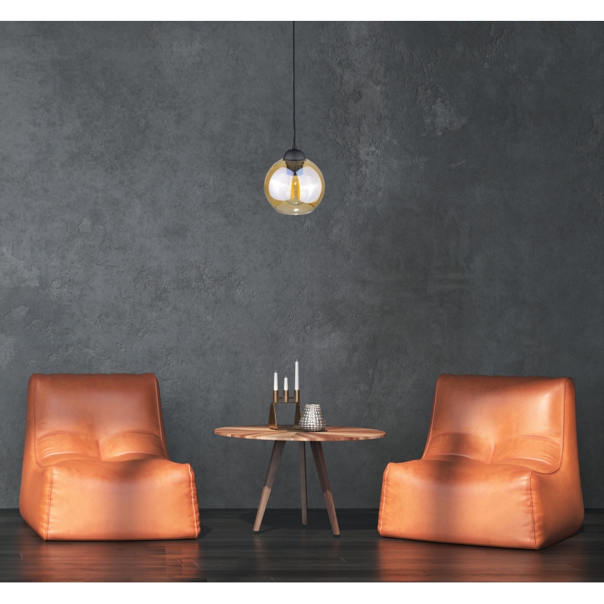 Hängeleuchte an Schnur AMBRE BLACK 1xE27/60W/230V