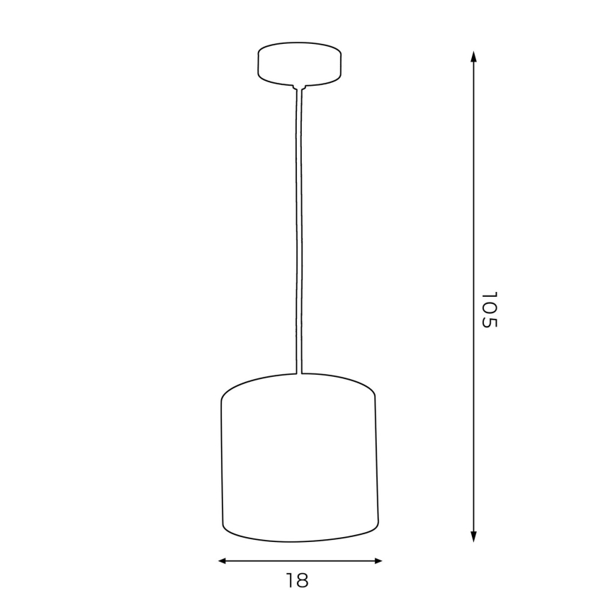 Hängeleuchte an Schnur ARDEN 1xE27/60W/230V Durchmesser 18 cm weiß