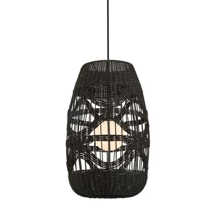 Hängeleuchte an Schnur ARONA 1xG9/9W/230V d 25 cm Rattan/schwarz