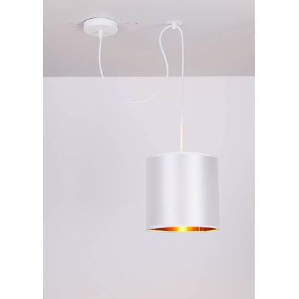 Hängeleuchte an Schnur ATLANTA 1xE27/40W/230V weiß