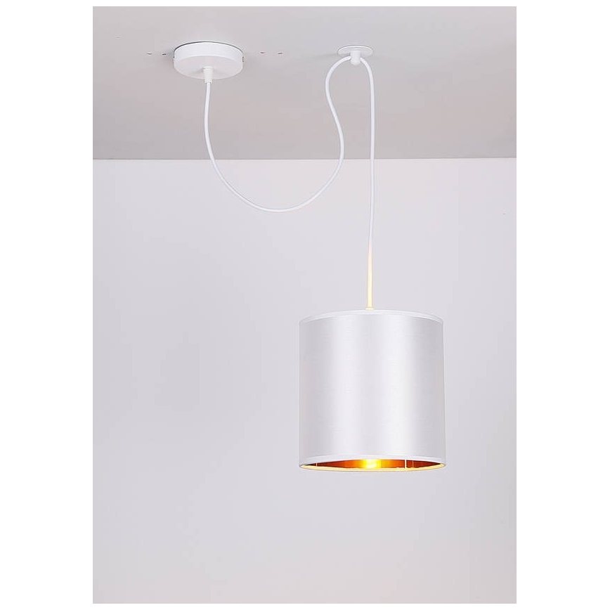 Hängeleuchte an Schnur ATLANTA 1xE27/40W/230V weiß