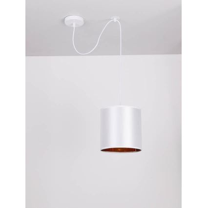 Hängeleuchte an Schnur ATLANTA 1xE27/40W/230V weiß