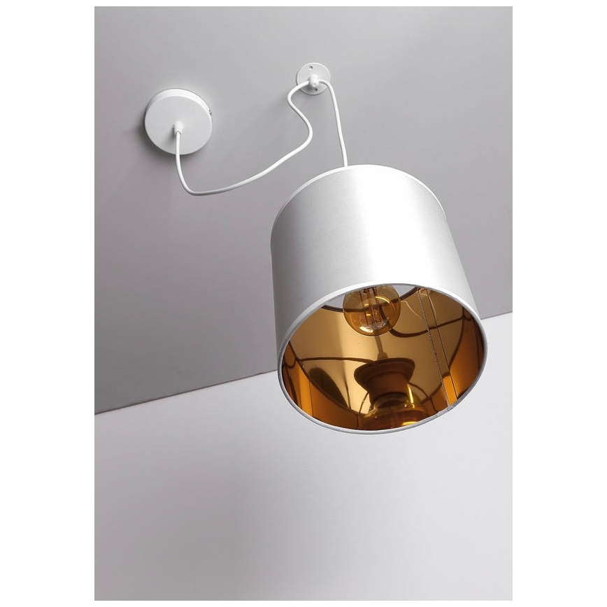 Hängeleuchte an Schnur ATLANTA 1xE27/40W/230V weiß