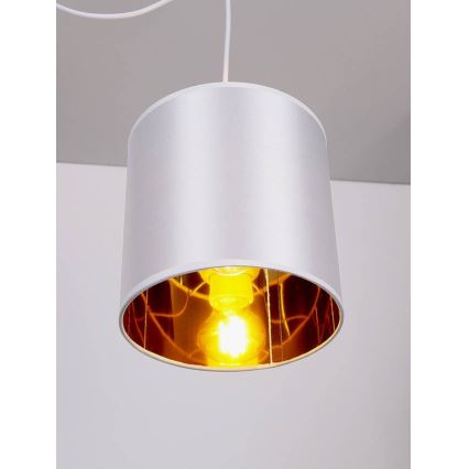Hängeleuchte an Schnur ATLANTA 1xE27/40W/230V weiß