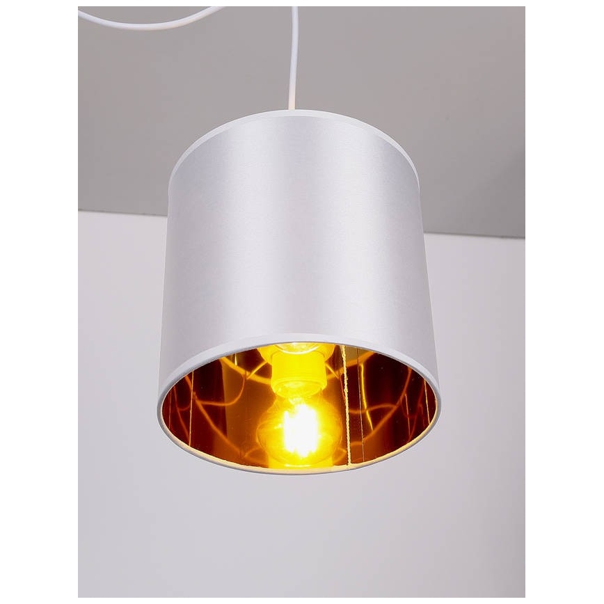 Hängeleuchte an Schnur ATLANTA 1xE27/40W/230V weiß