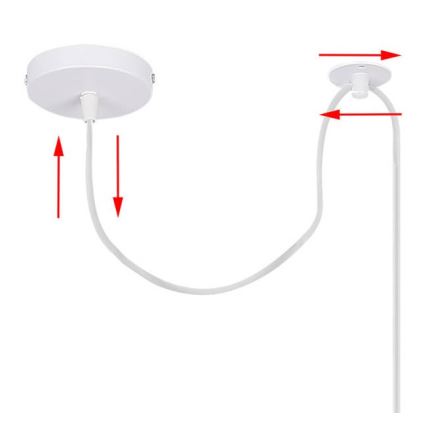 Hängeleuchte an Schnur ATLANTA 1xE27/40W/230V weiß