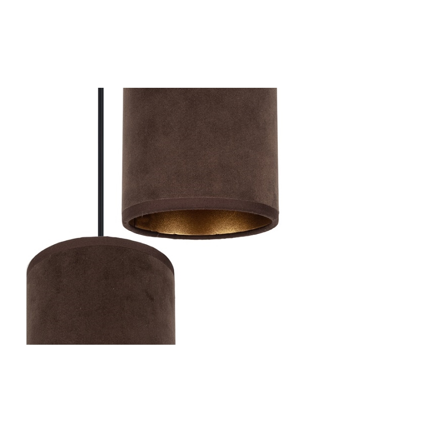 Hängeleuchte an Schnur AVALO 3xE27/60W/230V d 35 cm braun