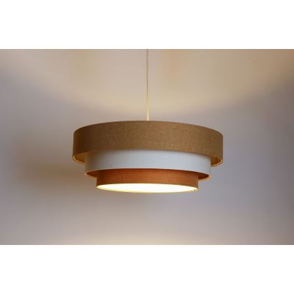 Hängeleuchte an Schnur BOHO TRINITI 1xE27/60W/230V braun/cremefarben