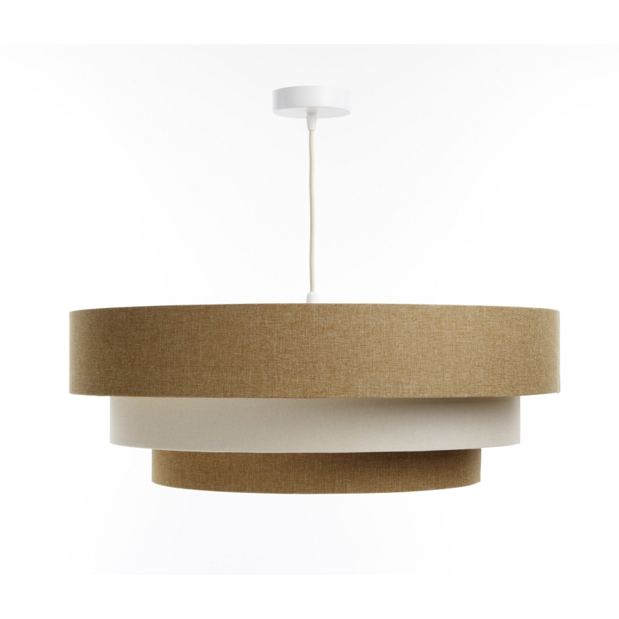 Hängeleuchte an Schnur BOHO TRINITI 1xE27/60W/230V braun/cremefarben