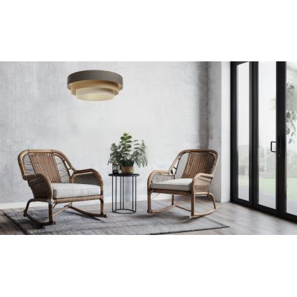 Hängeleuchte an Schnur BOHO TRINITI 1xE27/60W/230V grau/beige/cremefarben