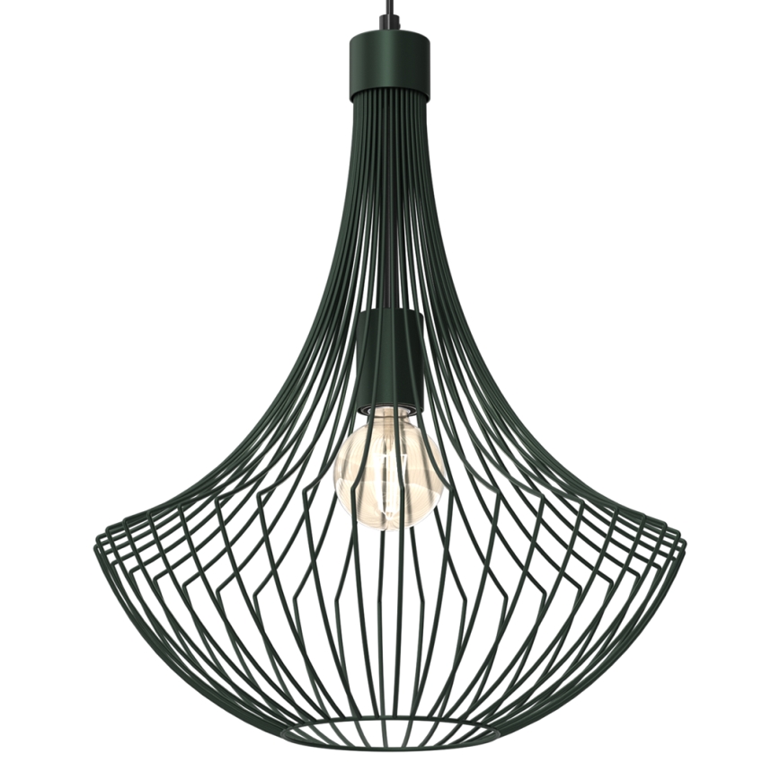Hängeleuchte an Schnur CESTA 1xE27/60W/230V grün