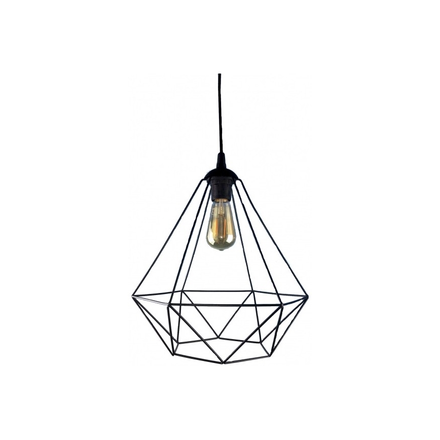 Hängeleuchte an Schnur DIAMOND 1xE27/60W/230V schwarz