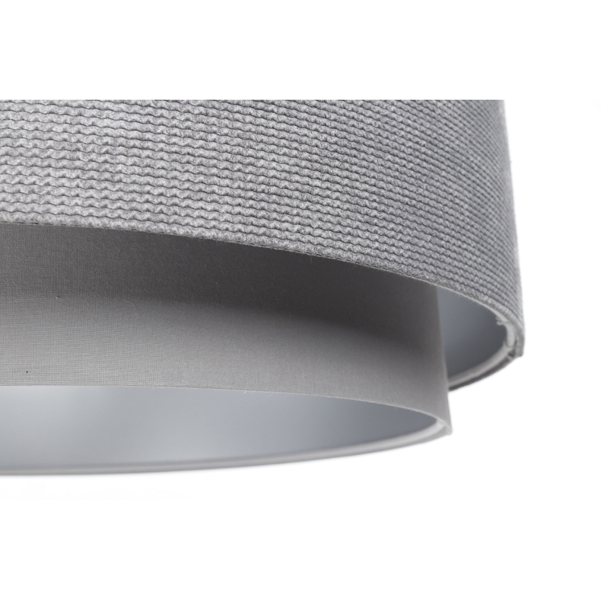 Hängeleuchte an Schnur DOBLO 1xE27/60W/230V d 60 cm grau/silbern