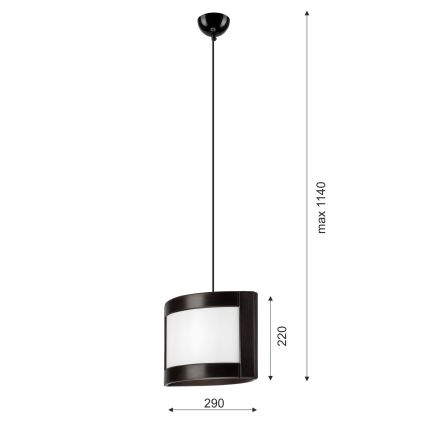 Hängeleuchte an Schnur ELODIE 1xE27/60W/230V Eiche