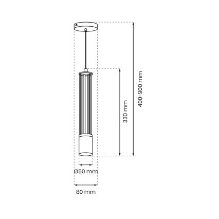 Hängeleuchte an Schnur ESTILO 1xGU10/40W/230V schwarz