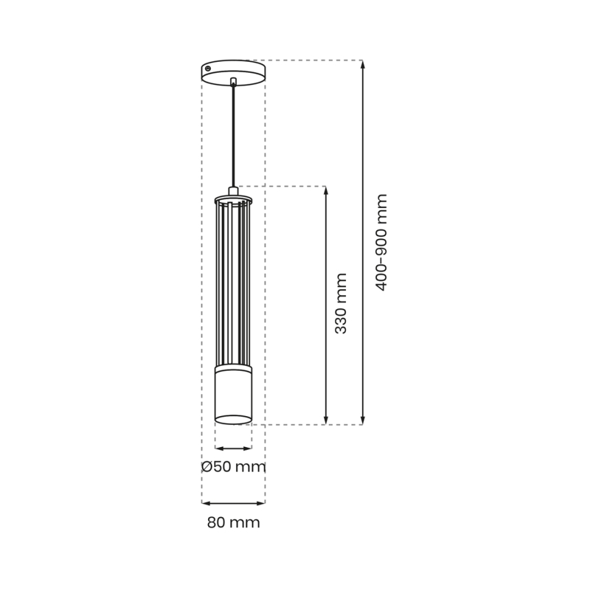 Hängeleuchte an Schnur ESTILO 1xGU10/40W/230V schwarz