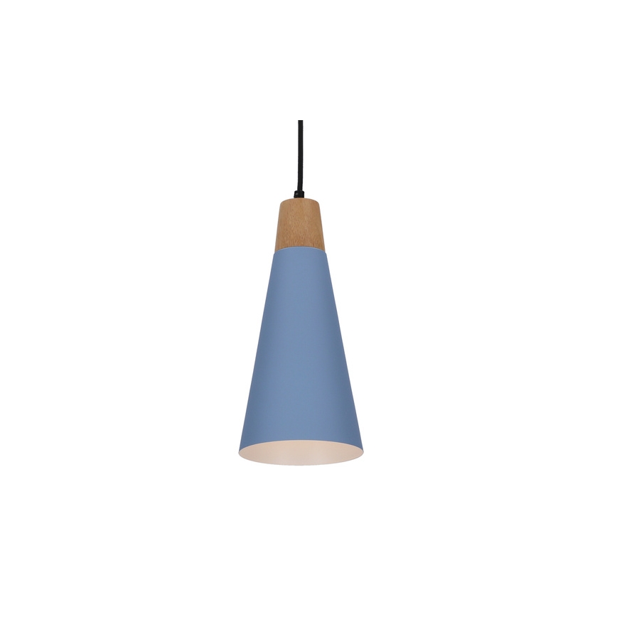 Hängeleuchte an Schnur FARO 1xE27/40W/230V blau/Buche