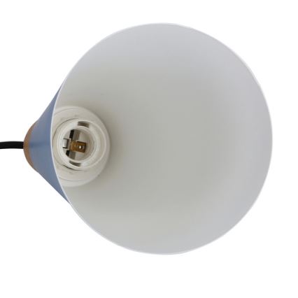 Hängeleuchte an Schnur FARO 1xE27/40W/230V blau/Buche