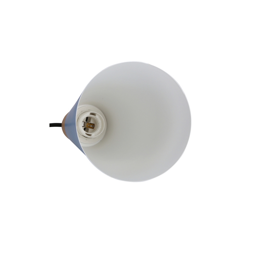 Hängeleuchte an Schnur FARO 1xE27/40W/230V blau/Buche