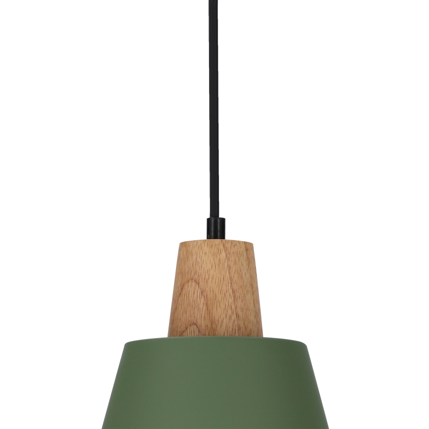 Hängeleuchte an Schnur FARO 1xE27/40W/230V grün/Buche