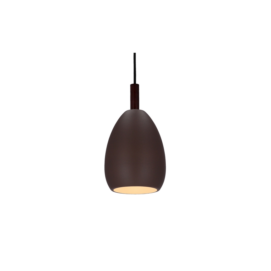 Hängeleuchte an Schnur FLEN 1xE27/40W/230V d 16 cm braun