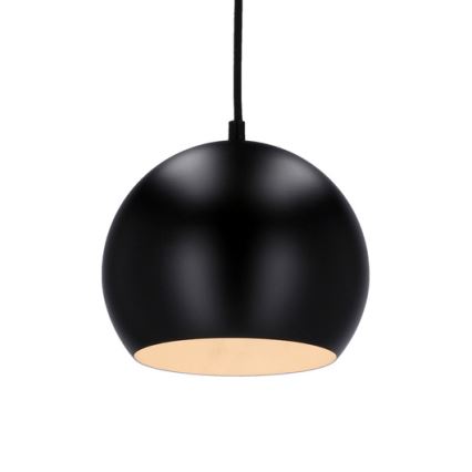 Hängeleuchte an Schnur FLEN 1xE27/40W/230V d 20 cm schwarz