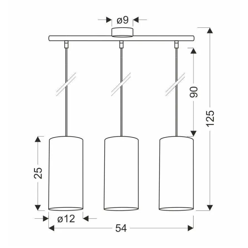 Hängeleuchte an Schnur FLERI 3xE27/60W/230V Rattan