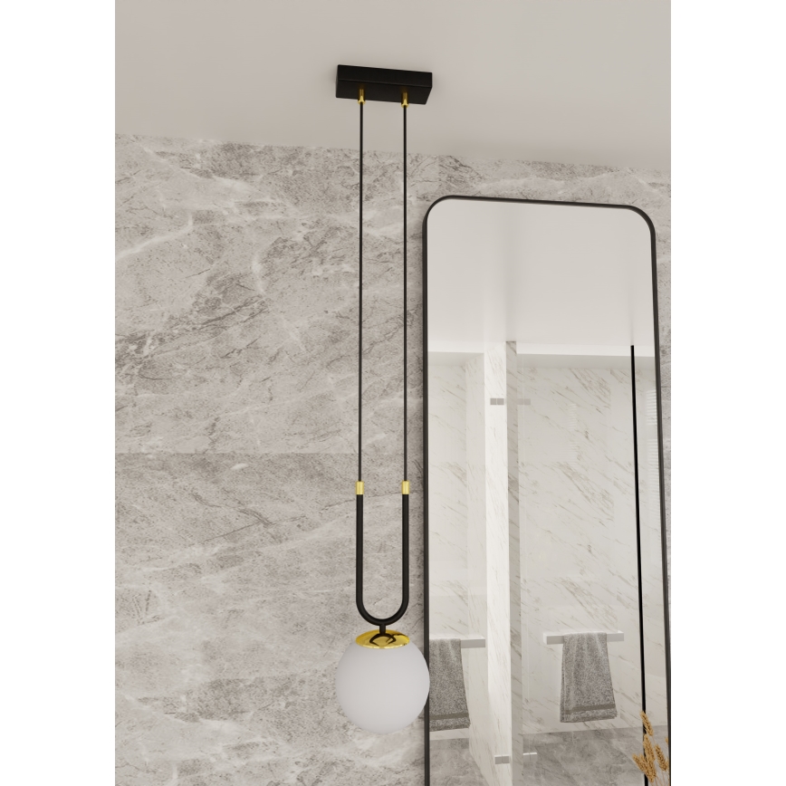 Hängeleuchte an Schnur GLAM 1xE14/10W/230V schwarz