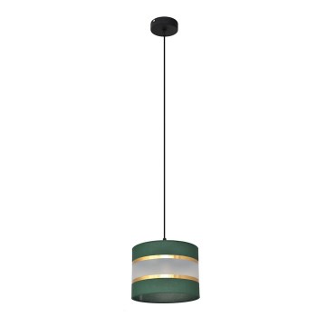 Hängeleuchte an Schnur HELEN 1xE27/15W/230V d 20 cm grün/golden