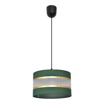 Hängeleuchte an Schnur HELEN 1xE27/15W/230V d 25 cm grün/golden
