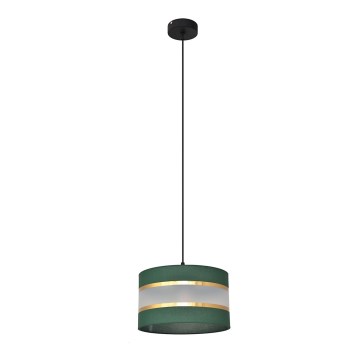 Hängeleuchte an Schnur HELEN 1xE27/15W/230V d 25 cm grün/golden