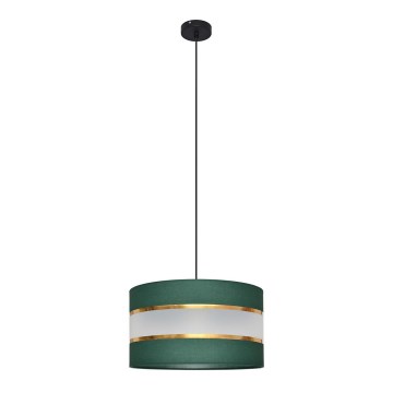 Hängeleuchte an Schnur HELEN 1xE27/15W/230V d 35 cm grün/golden