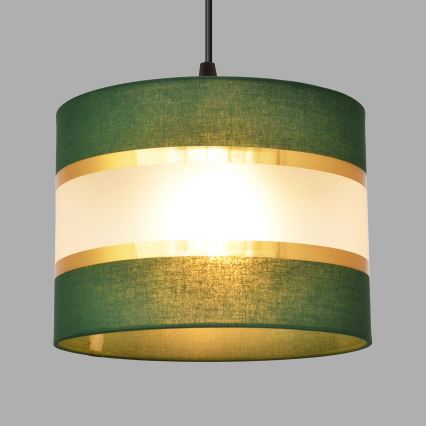 Hängeleuchte an Schnur HELEN 3xE27/15W/230V grün/golden