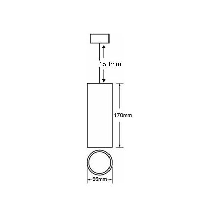 Hängeleuchte an Schnur KARADON 1xGU10/30W/230V 17 cm weiß