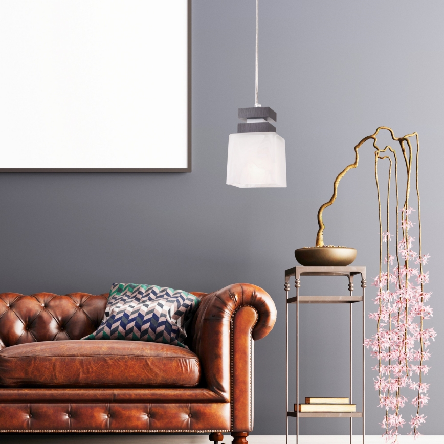 Hängeleuchte an Schnur KUBUS 1xE27/60W/230V Buche