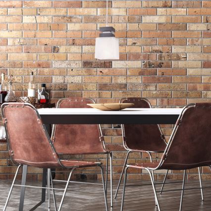 Hängeleuchte an Schnur KUBUS 1xE27/60W/230V Buche