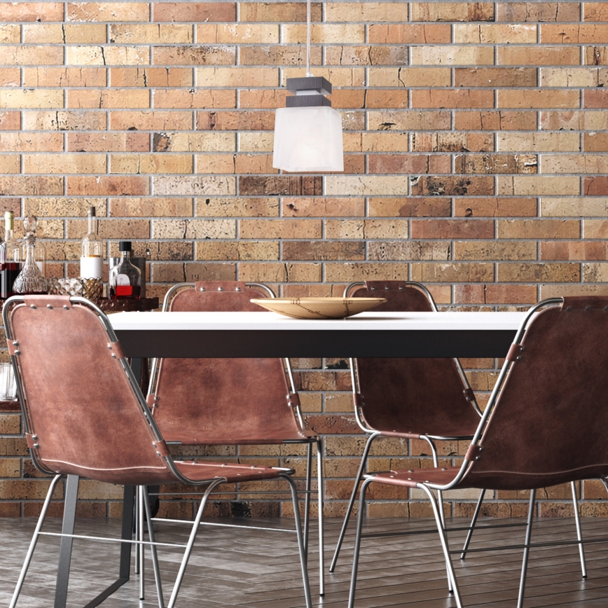 Hängeleuchte an Schnur KUBUS 1xE27/60W/230V Buche