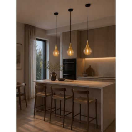 Hängeleuchte an Schnur LACRIMA HONEY 1xE27/60W/230V