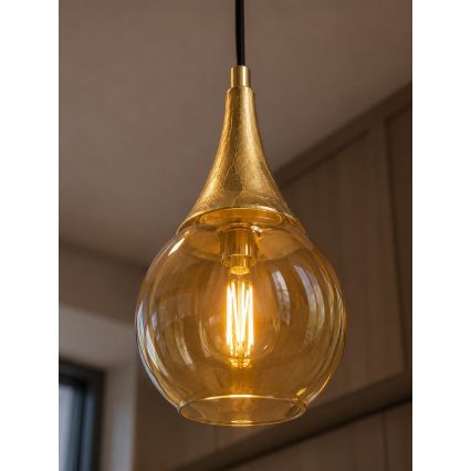 Hängeleuchte an Schnur LACRIMA HONEY 1xE27/60W/230V