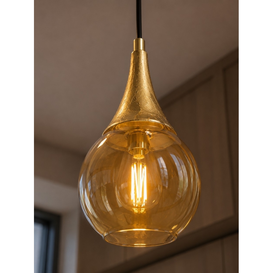 Hängeleuchte an Schnur LACRIMA HONEY 1xE27/60W/230V