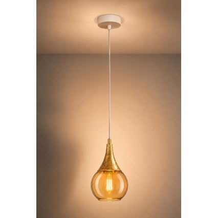 Hängeleuchte an Schnur LACRIMA WHITE 1xE27/60W/230V