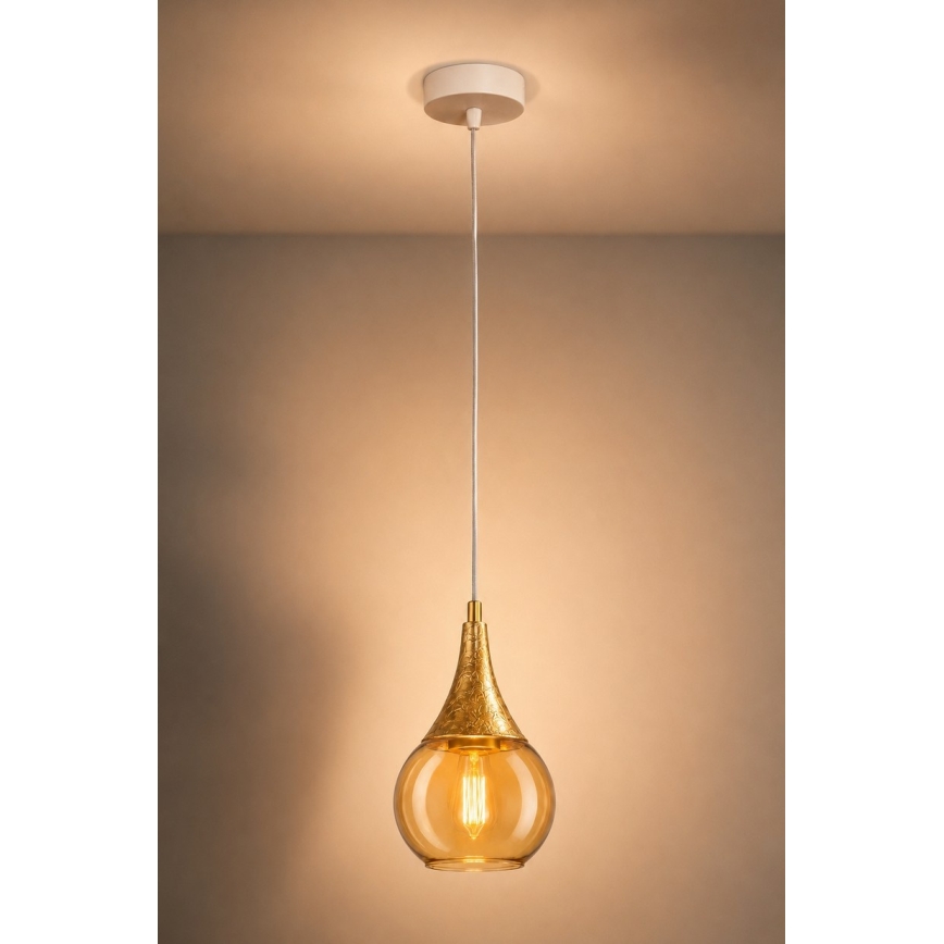 Hängeleuchte an Schnur LACRIMA WHITE 1xE27/60W/230V