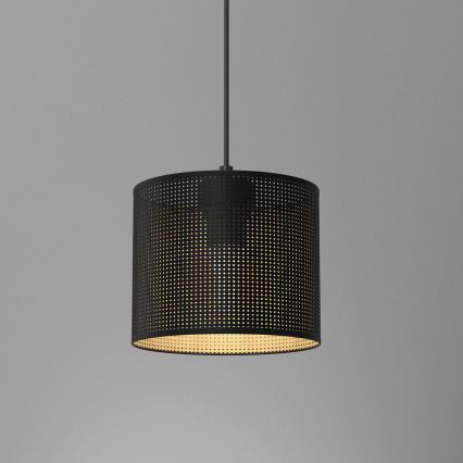 Hängeleuchte an Schnur LOFT SHADE 1xE27/60W/230V Durchmesser 18 cm schwarz/golden